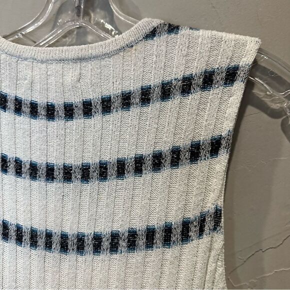 Billy Reid | S | woven striped sleeveless sweater dress midi dress - Picture 5 of 7